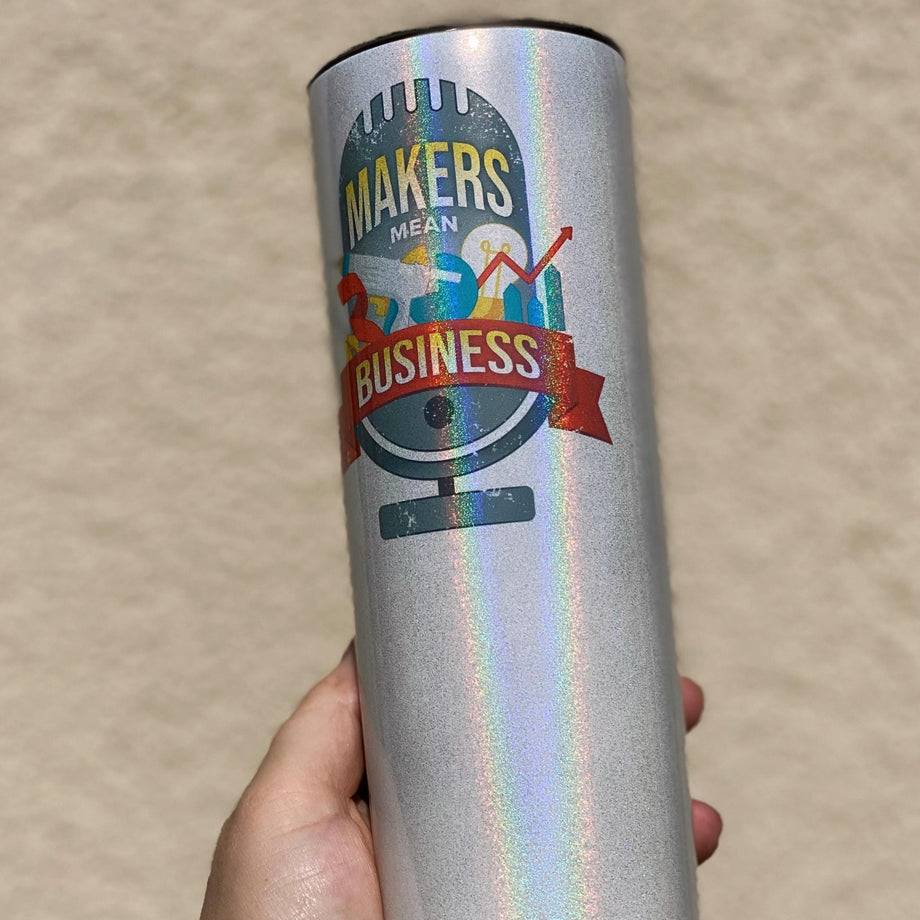 30oz White Glitter Skinny Straight Sublimation Blank Tumbler – Sayers & Co.