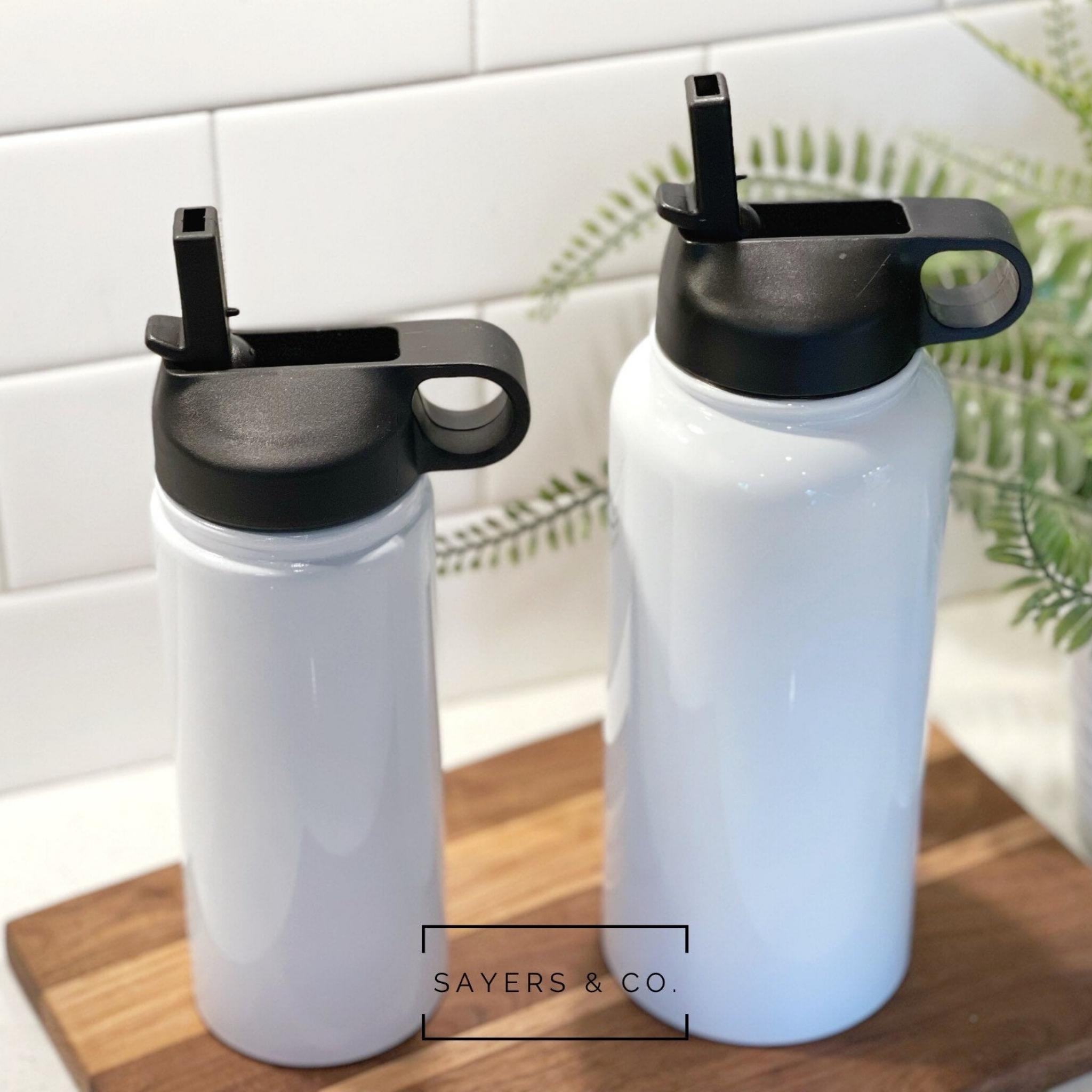 18 oz Sport Bottle with Straw - Stainless Steel Insulated Blank Tumblers