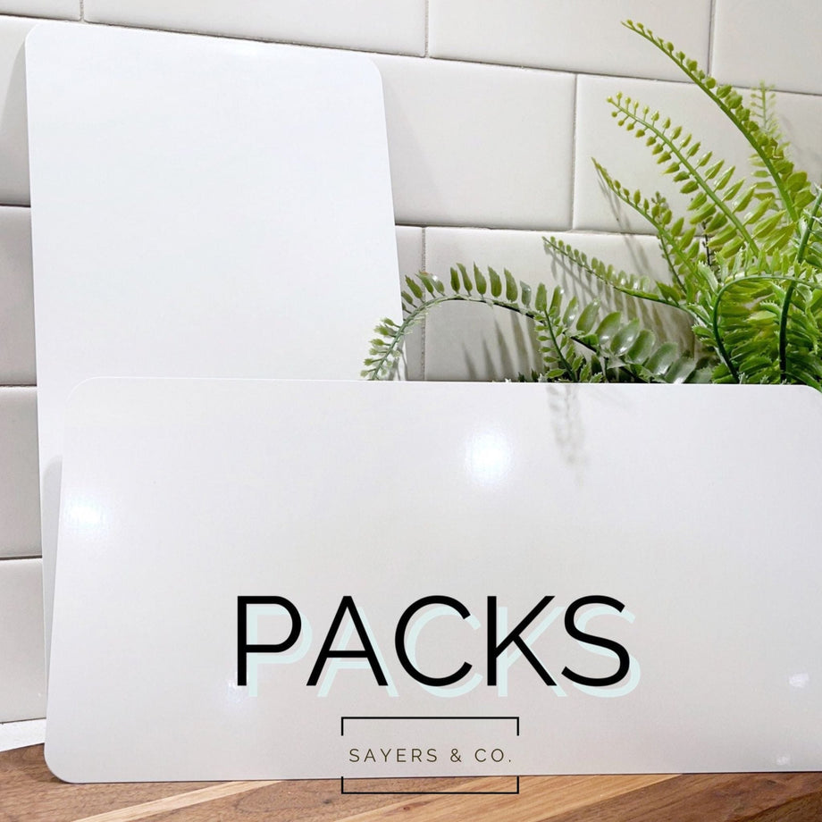 Bulk Packs) 6” x 12” White Sublimation Sign Blanks – Sayers & Co.