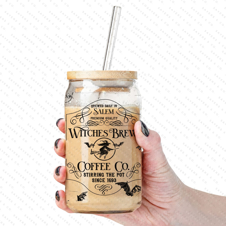 Glass Tumbler Cups With Bamboo Lids And Straws, 22Oz Iced Coffee