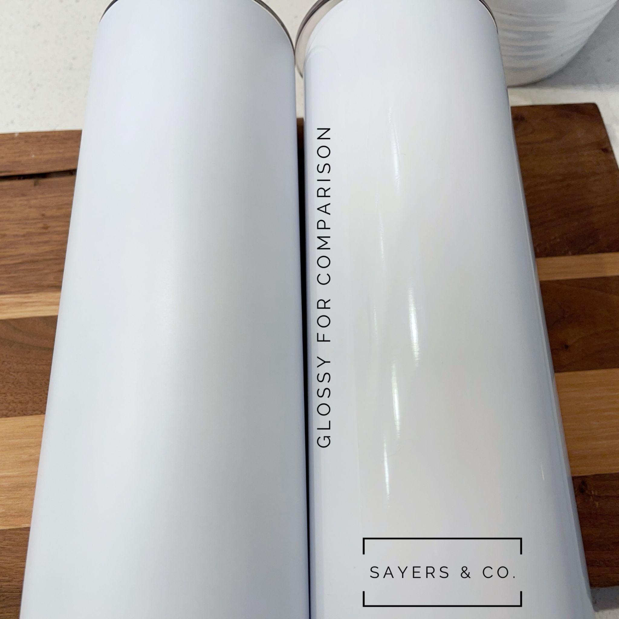 30oz White Glitter Skinny Straight Sublimation Blank Tumbler – Sayers & Co.