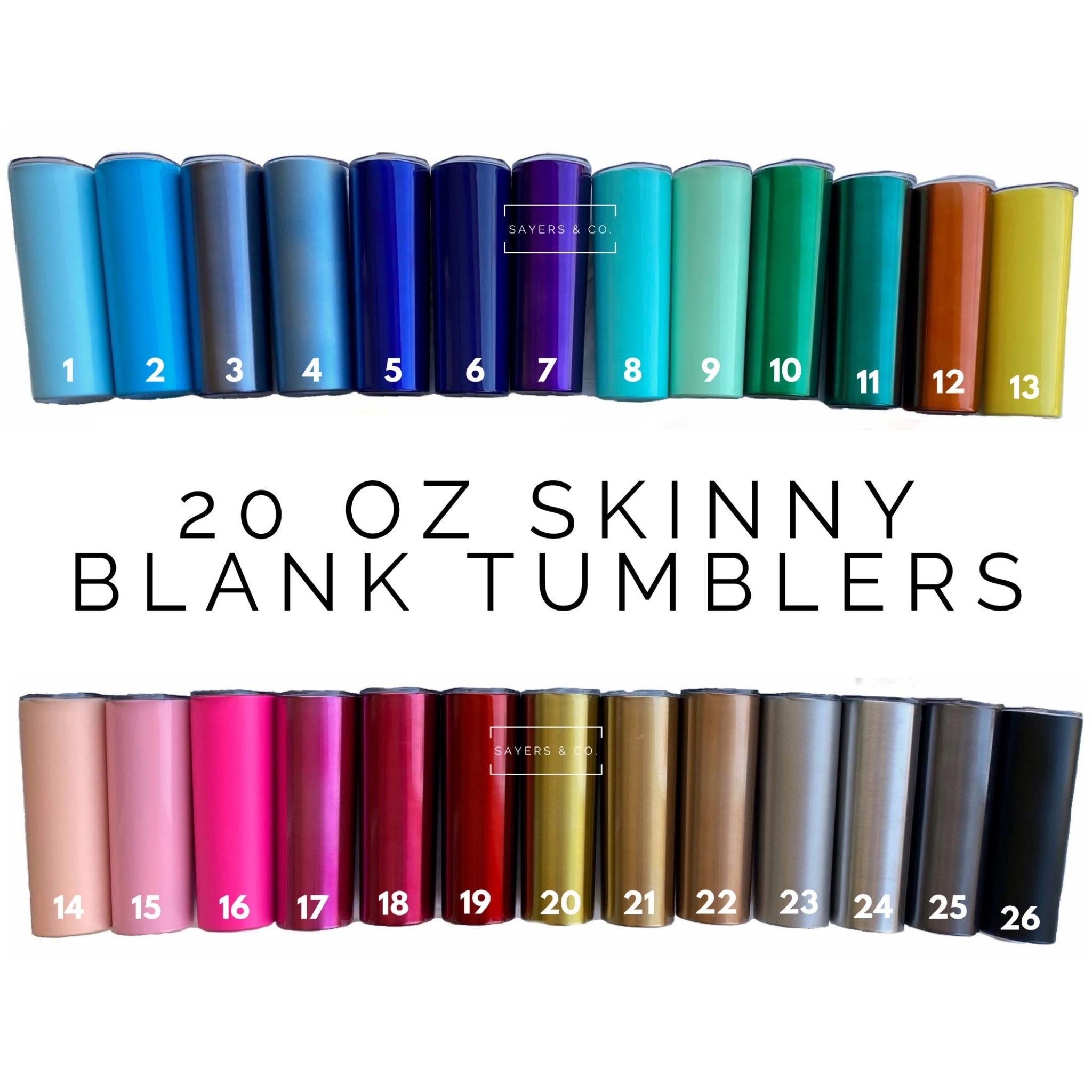 Colored 20oz Tumblers - Sublimation or Vinyl – RCS Blanks, LLC