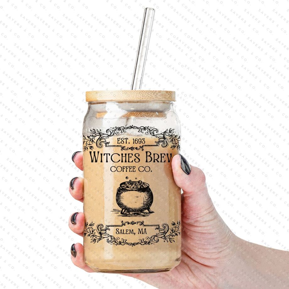 Glass Cups with Lids and Straws, 12 oz Iced Coffee Cup for Coffee