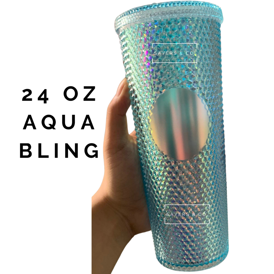 Bedazzled Initial Tumbler - A