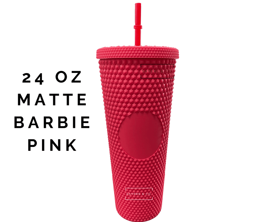  Starbucks 2020 Matte Light Pink Studded 24 oz. Tumbler Cold Cup  with Straw