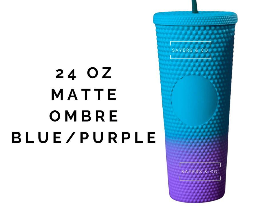 https://www.sayersandco.com/cdn/shop/products/Matte-Ombre-Blue-Purple-24oz-Custom-Initial-Double-Walled-Tumblers-Studded_460x@2x.png?v=1691545049