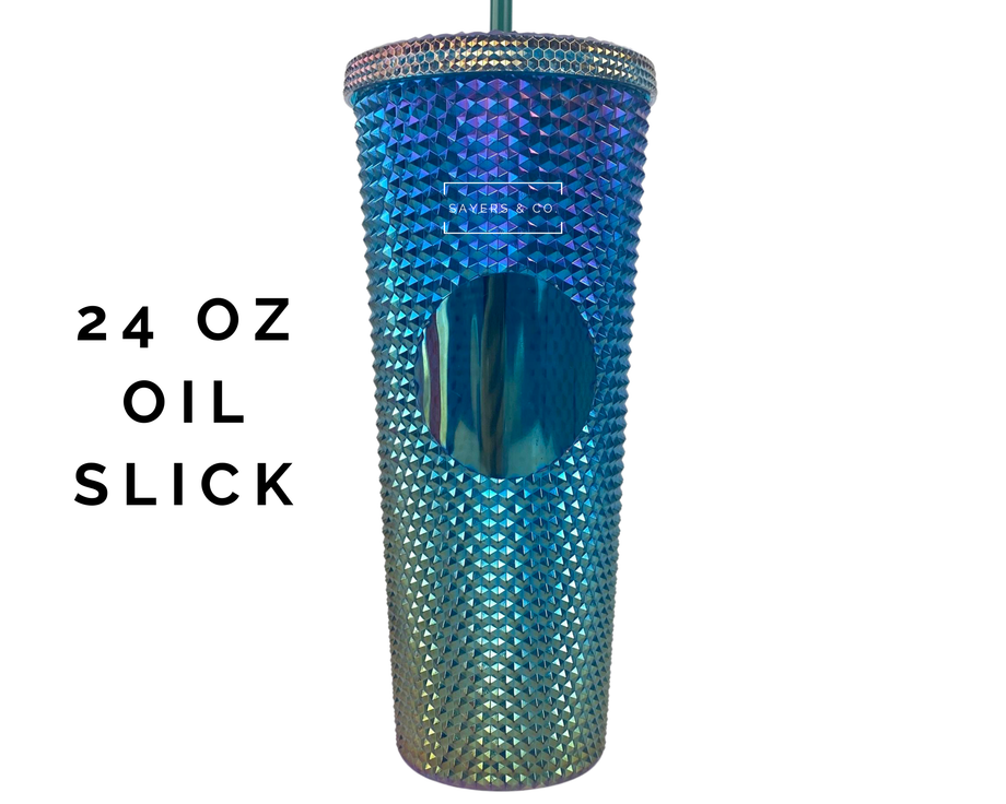 https://www.sayersandco.com/cdn/shop/products/Oil-Slick-24oz-Custom-Initial-Double-Walled-Tumblers-Studded_460x@2x.png?v=1691544675