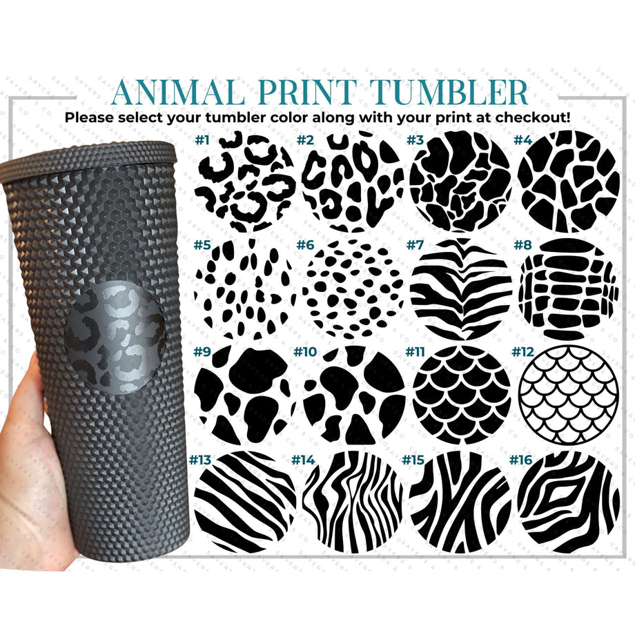 black leopard tumbler – Dollys Print Shop LLC